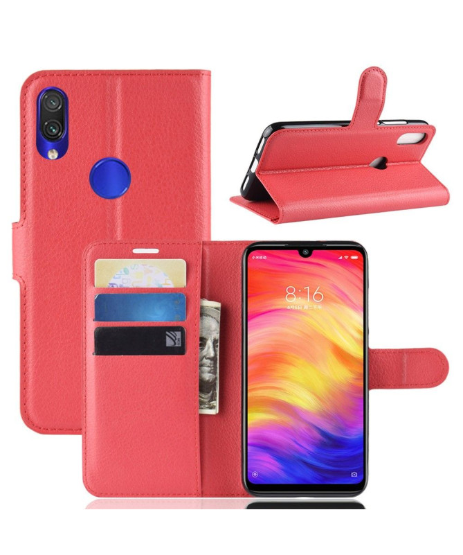 Xiaomi Redmi Note 7 - Étui style cuir porte cartes