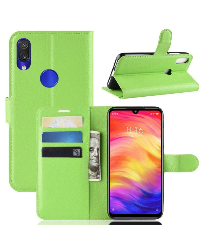 Xiaomi Redmi Note 7 - Étui style cuir porte cartes