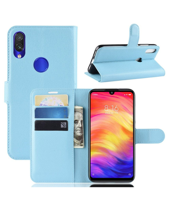 Xiaomi Redmi Note 7 - Étui style cuir porte cartes