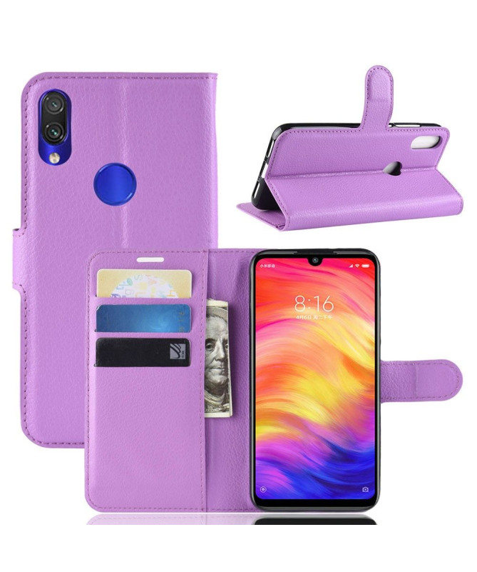 Xiaomi Redmi Note 7 - Étui style cuir porte cartes