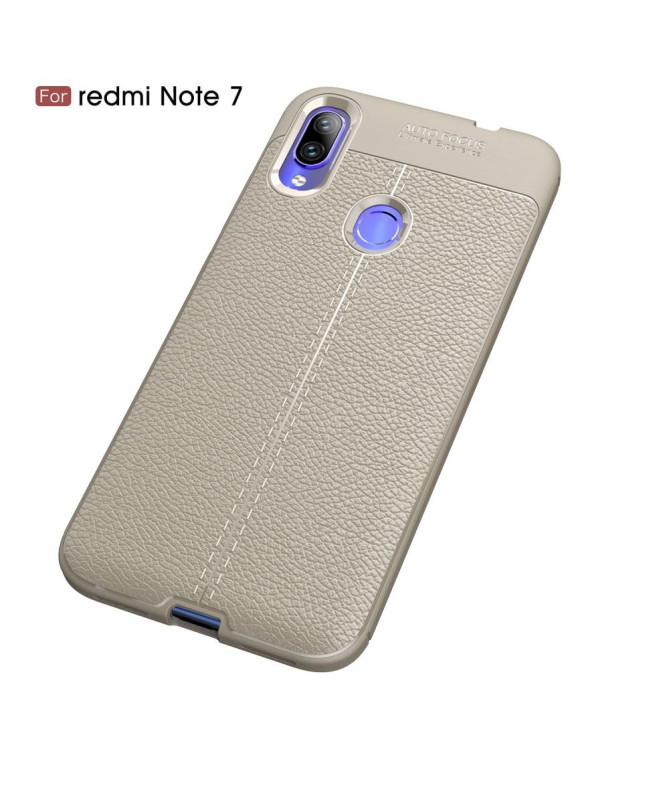 Xiaomi Redmi Note 7 - Coque gel finition simili cuir