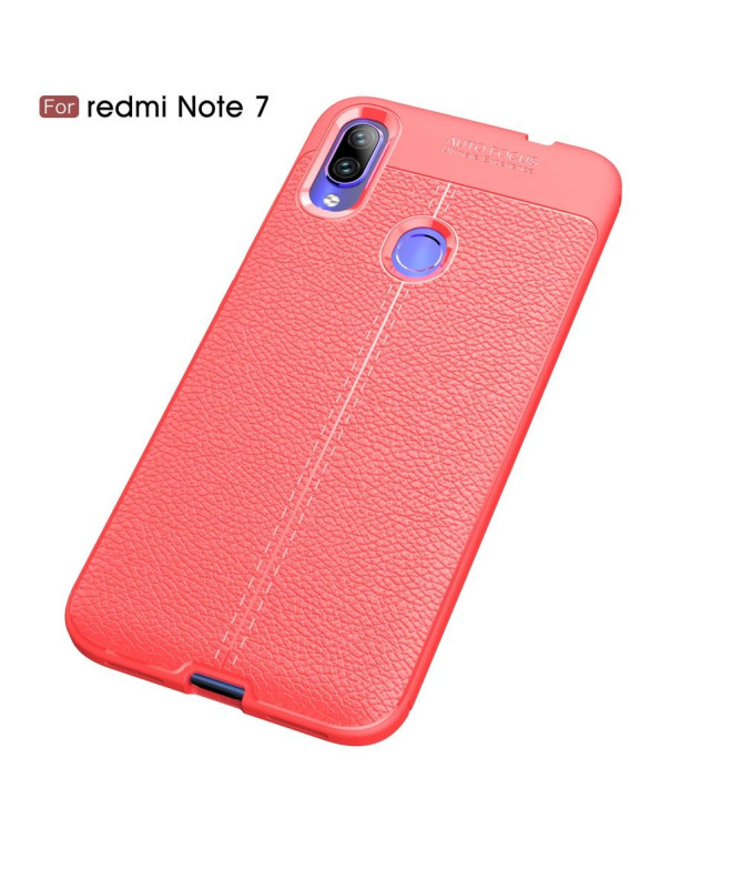 Xiaomi Redmi Note 7 - Coque gel finition simili cuir