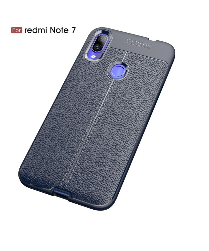 Xiaomi Redmi Note 7 - Coque gel finition simili cuir