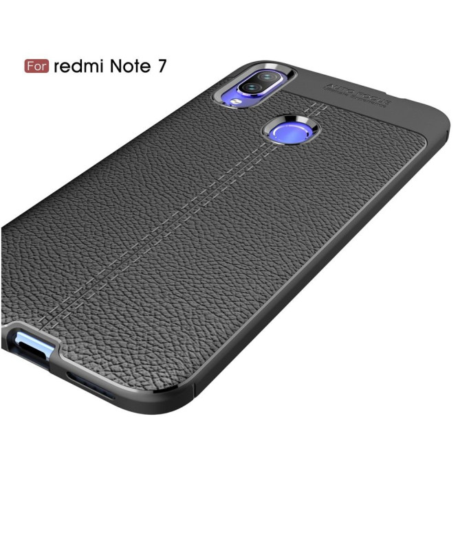 Xiaomi Redmi Note 7 - Coque gel finition simili cuir