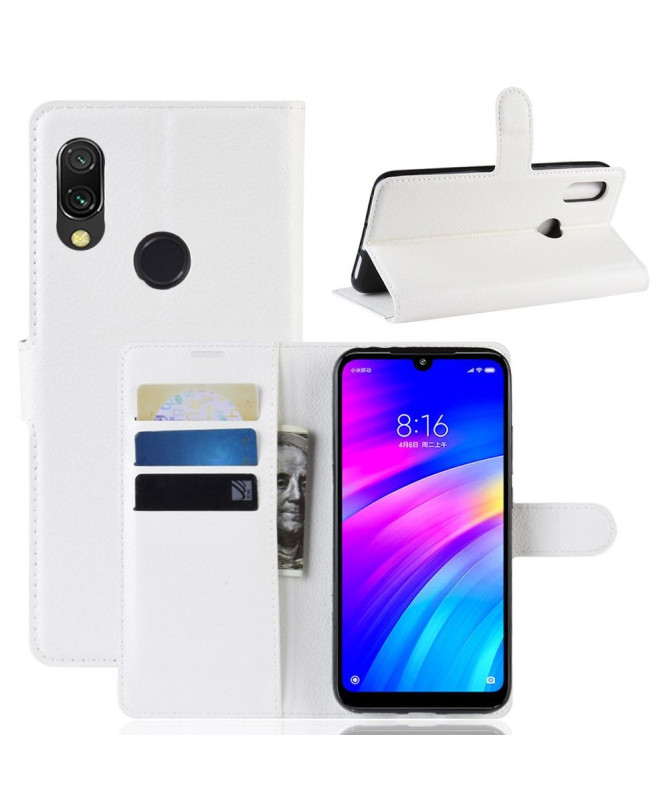 Xiaomi Redmi 7 - Étui style cuir porte cartes