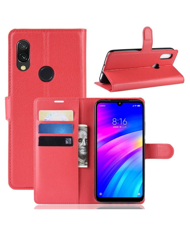 Xiaomi Redmi 7 - Étui style cuir porte cartes