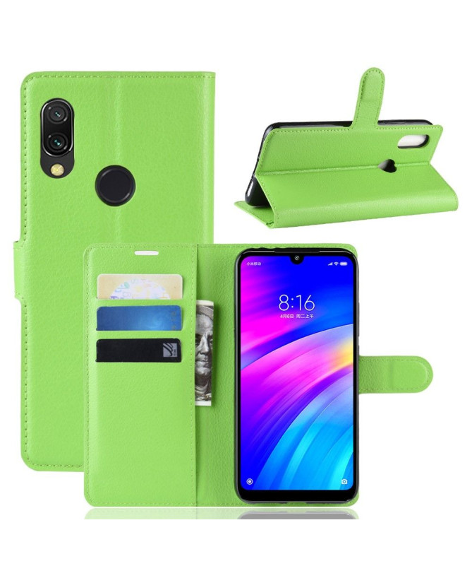 Xiaomi Redmi 7 - Étui style cuir porte cartes