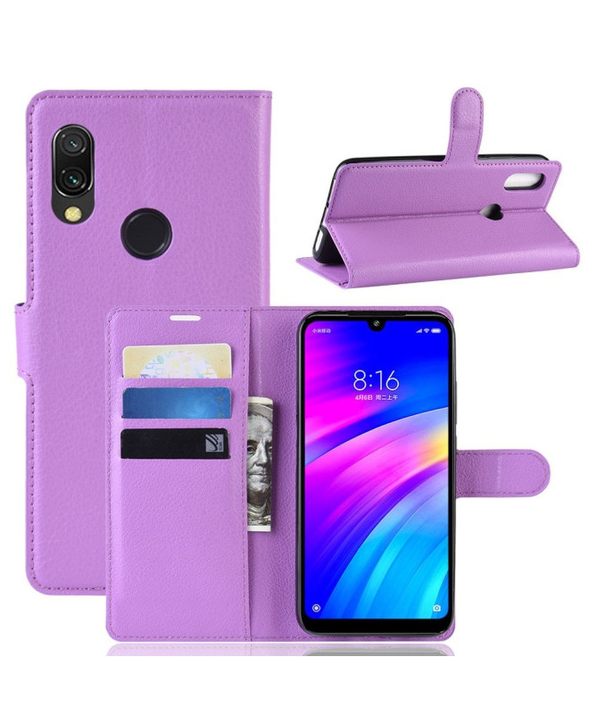 Xiaomi Redmi 7 - Étui style cuir porte cartes