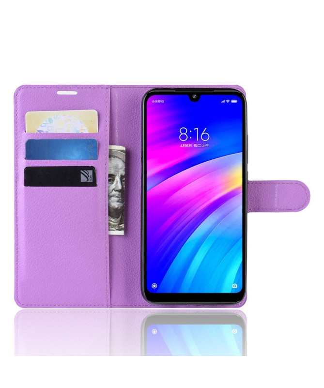 Xiaomi Redmi 7 - Étui style cuir porte cartes