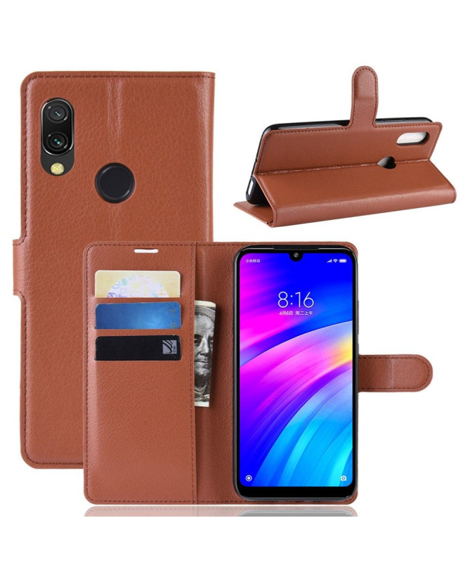 Xiaomi Redmi 7 - Étui style cuir porte cartes