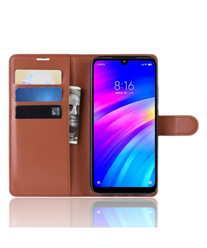 Xiaomi Redmi 7 - Étui style cuir porte cartes