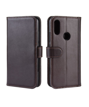 Xiaomi Redmi 7 - Étui cuir premium porte cartes - Marron