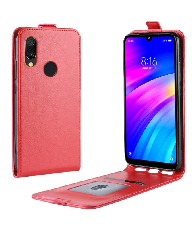 Xiaomi Redmi 7 - Étui simili cuir avec rabat verticale