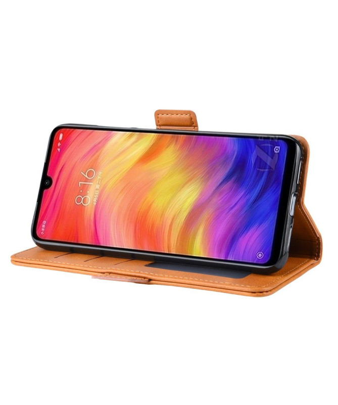 Xiaomi Redmi Note 7 - Étui portefeuille revêtement cuir mat