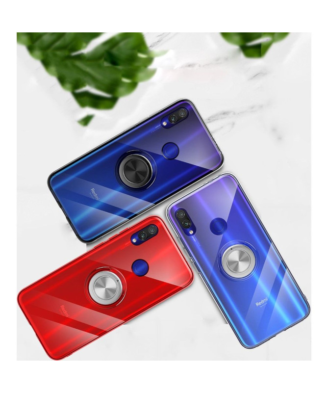 Xiaomi Redmi Note 7 - Coque avec anneau magnétique - Rouge