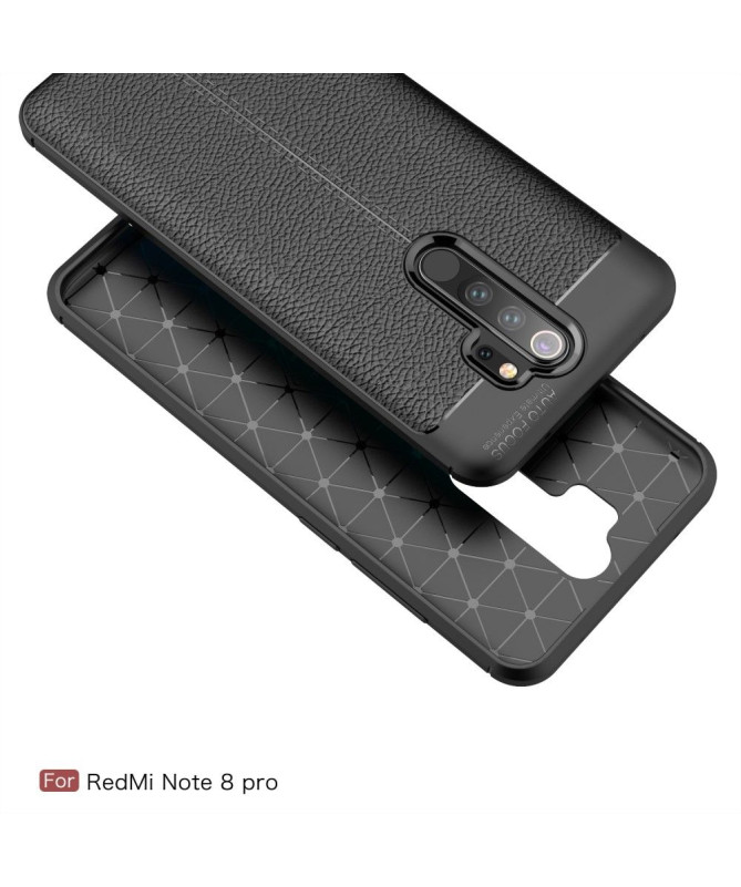 Coque Xiaomi Redmi Note 8 Pro gel finition simili cuir