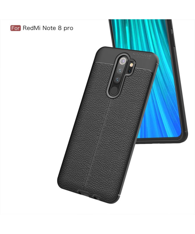 Coque Xiaomi Redmi Note 8 Pro gel finition simili cuir
