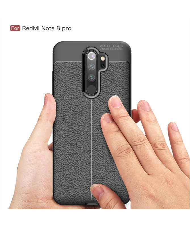 Coque Xiaomi Redmi Note 8 Pro gel finition simili cuir