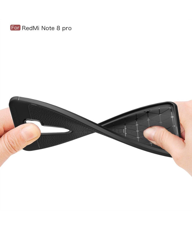 Coque Xiaomi Redmi Note 8 Pro gel finition simili cuir