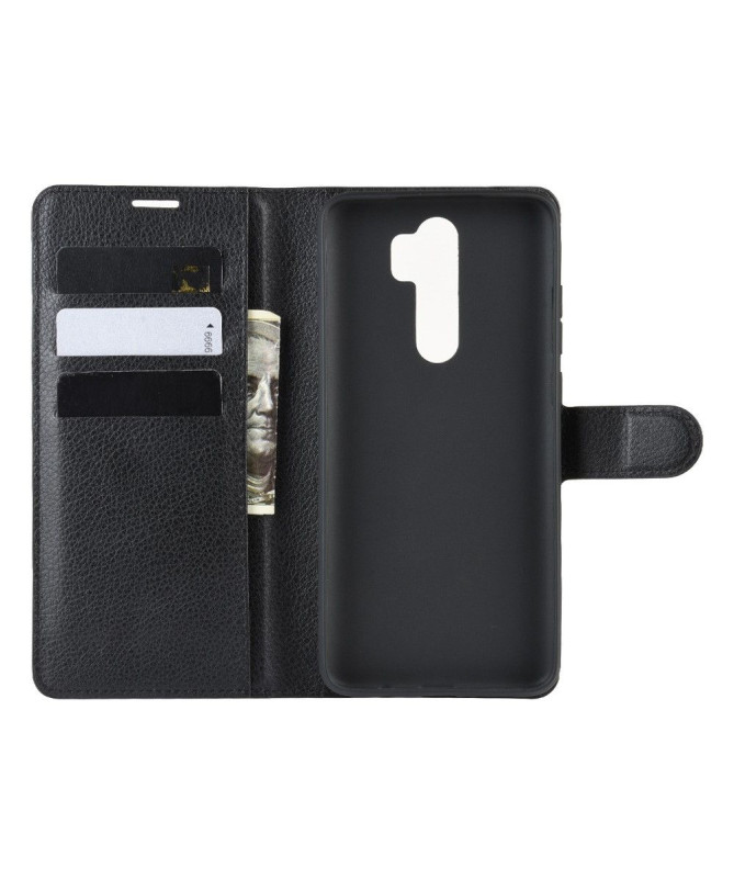 Housse Xiaomi Redmi Note 8 Pro portefeuille style cuir - Noir