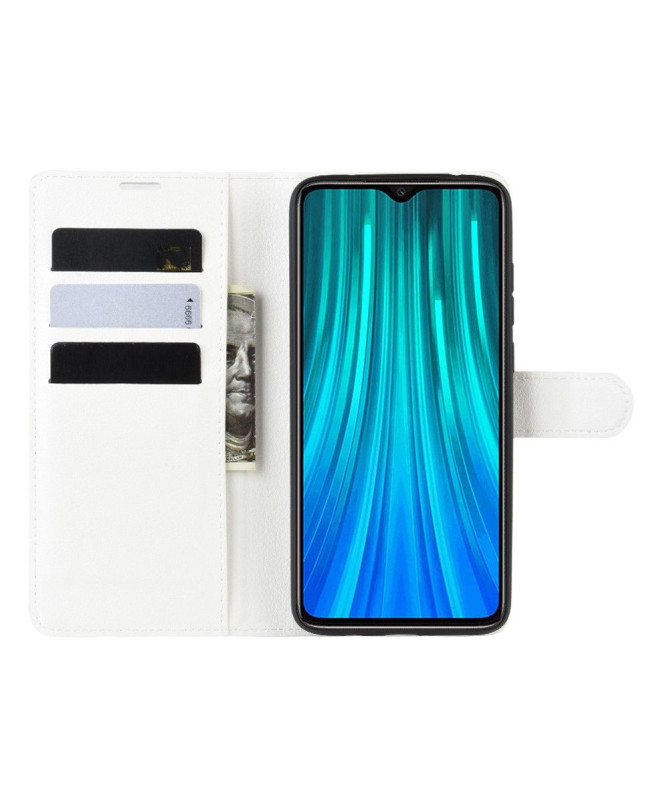 Housse Xiaomi Redmi Note 8 Pro portefeuille style cuir - Noir
