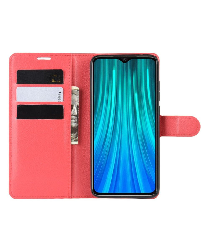 Housse Xiaomi Redmi Note 8 Pro portefeuille style cuir - Noir