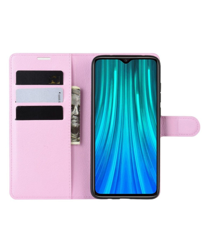 Housse Xiaomi Redmi Note 8 Pro portefeuille style cuir - Noir