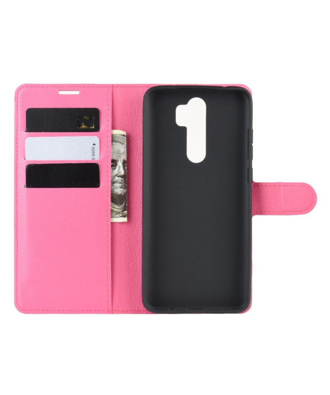 Housse Xiaomi Redmi Note 8 Pro portefeuille style cuir - Noir