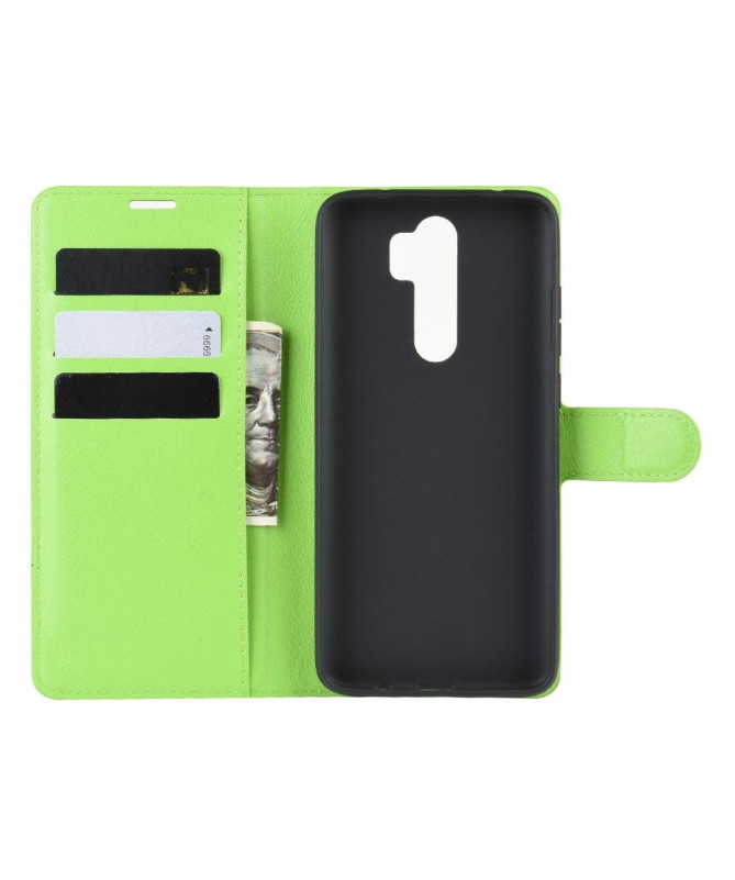 Housse Xiaomi Redmi Note 8 Pro portefeuille style cuir - Noir