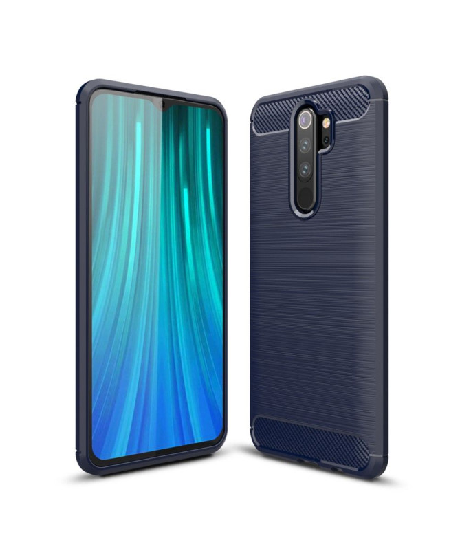 Coque Xiaomi Redmi Note 8 Pro gel brossé carbone