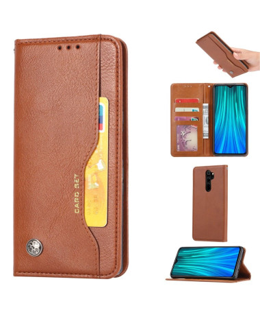 Housse Xiaomi Redmi Note 8 Pro effet cuir stand case