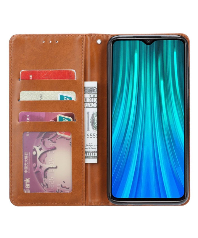 Housse Xiaomi Redmi Note 8 Pro effet cuir stand case