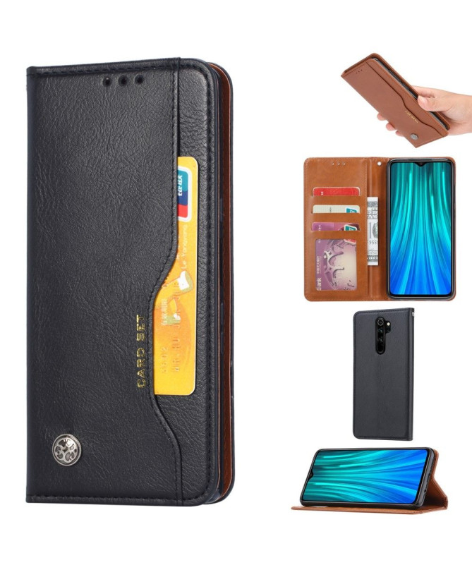 Housse Xiaomi Redmi Note 8 Pro effet cuir stand case