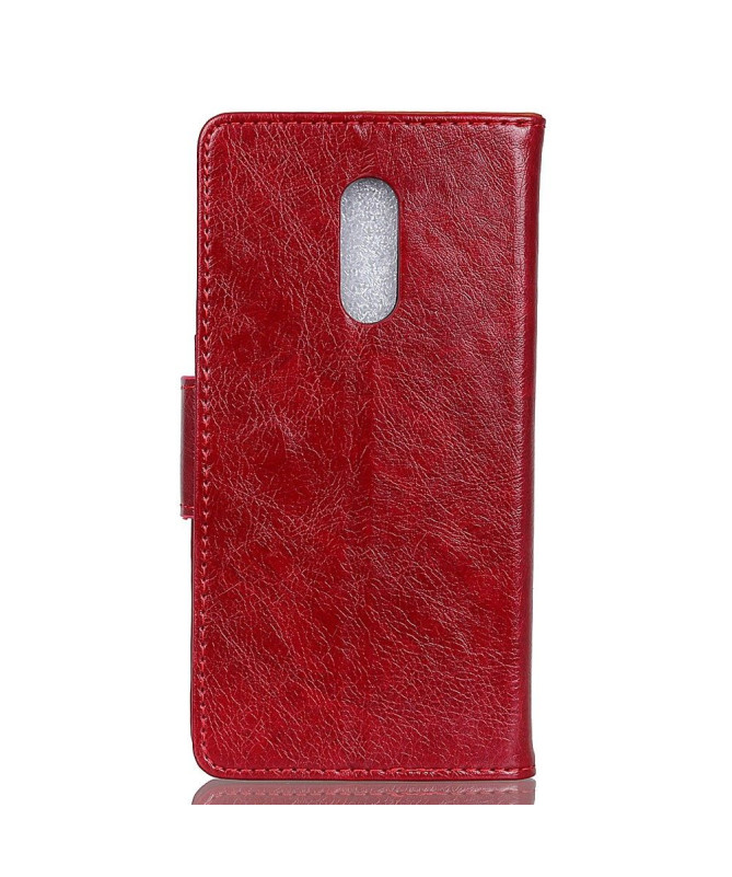 Housse Xiaomi Redmi 8 effet cuir rétro