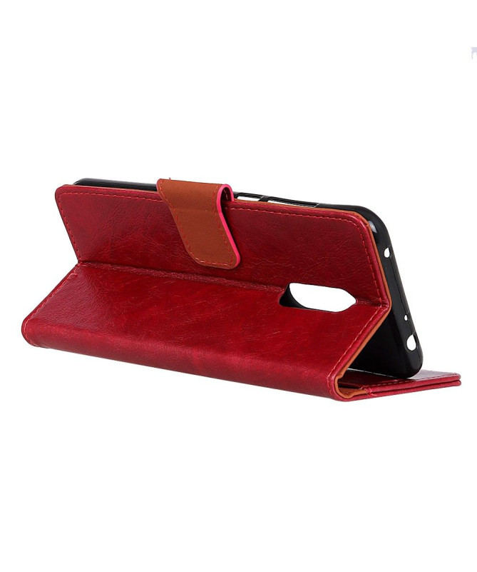 Housse Xiaomi Redmi 8 effet cuir rétro