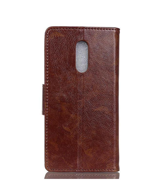 Housse Xiaomi Redmi 8 effet cuir rétro