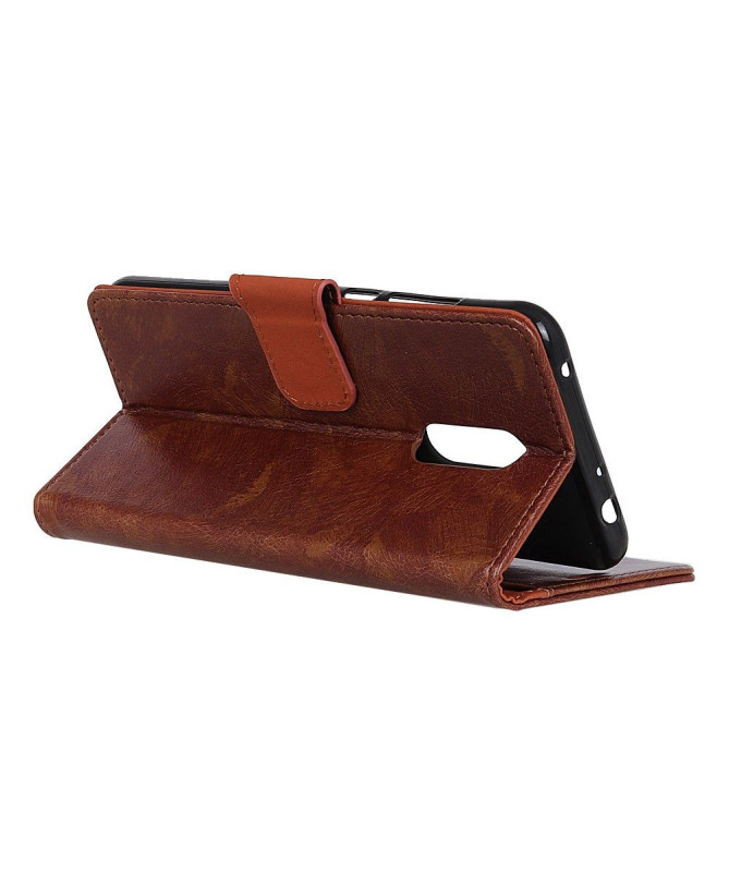 Housse Xiaomi Redmi 8 effet cuir rétro