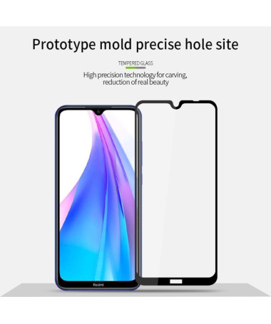 Protection d’écran Xiaomi Redmi Note 8T en verre trempé full size