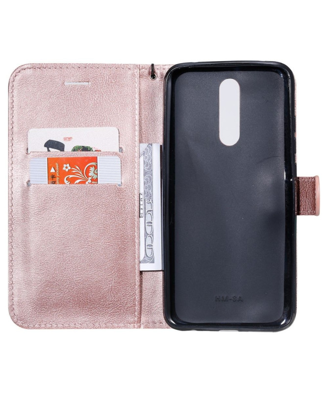 Housse Xiaomi Redmi 8 Sylvette simili cuir avec lanière