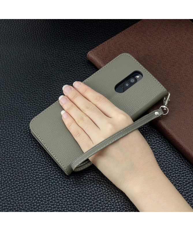 Étui Xiaomi Redmi 8 folio effet cuir grainé