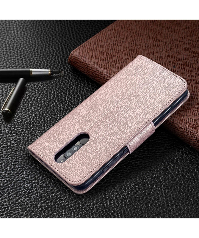 Étui Xiaomi Redmi 8 folio effet cuir grainé