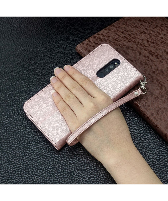 Étui Xiaomi Redmi 8 folio effet cuir grainé