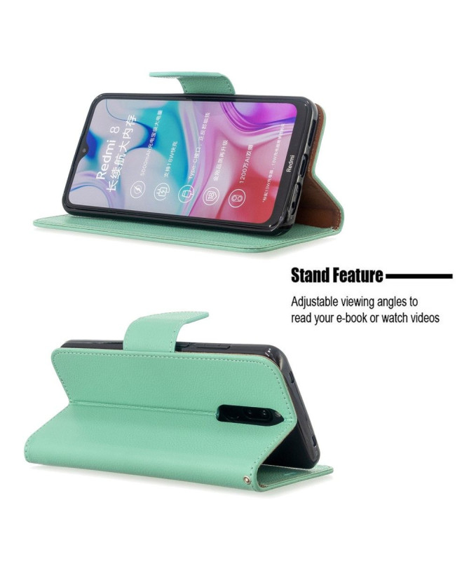 Étui Xiaomi Redmi 8 folio effet cuir grainé