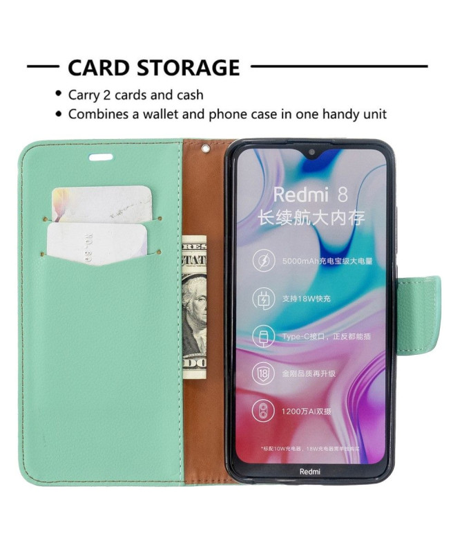 Étui Xiaomi Redmi 8 folio effet cuir grainé