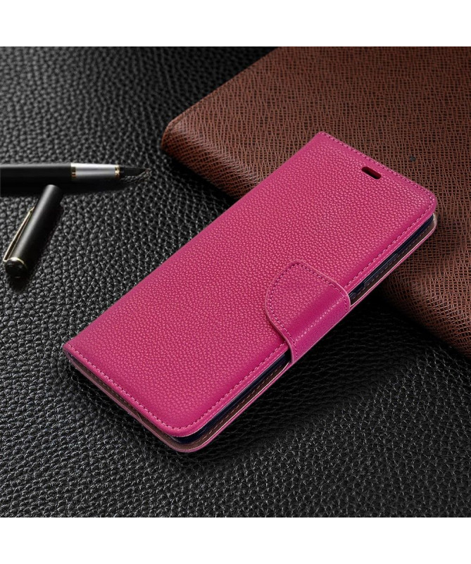 Étui Xiaomi Redmi 8 folio effet cuir grainé