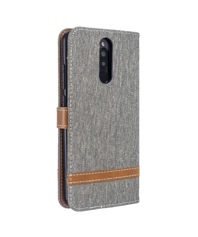 Housse Xiaomi Redmi 8 revêtement tissu porte cartes