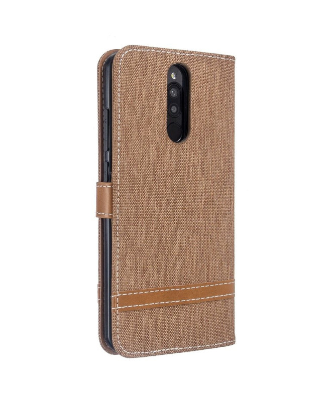 Housse Xiaomi Redmi 8 revêtement tissu porte cartes