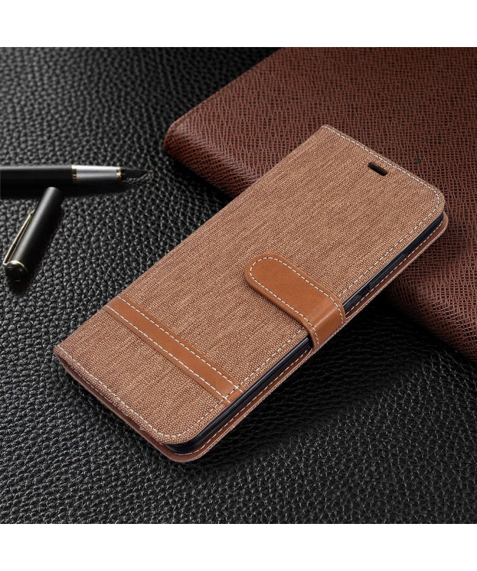 Housse Xiaomi Redmi 8 revêtement tissu porte cartes