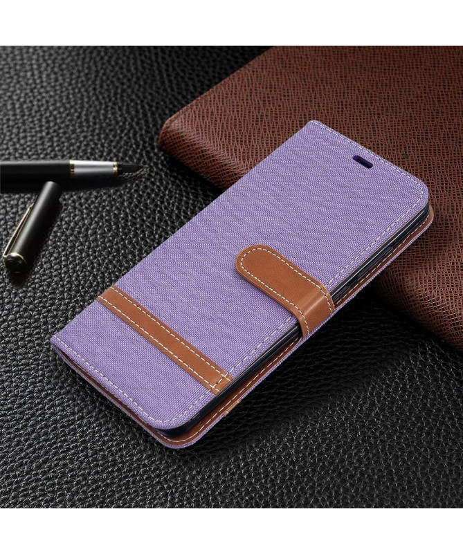 Housse Xiaomi Redmi 8 revêtement tissu porte cartes