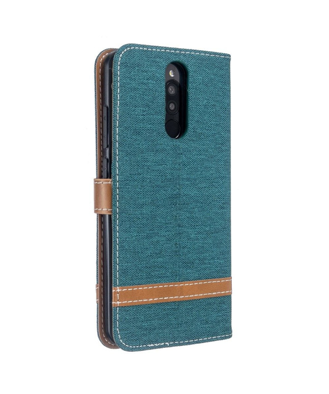 Housse Xiaomi Redmi 8 revêtement tissu porte cartes